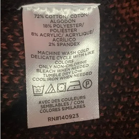 Loft Black with Brown Polka Dots Stretch Knit Skirt Size Medium - Picture 7 of 9